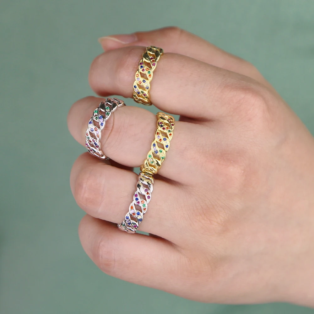 Оптовая продажа регулируемое звено цепи кольцо для женщин девушек серебряный