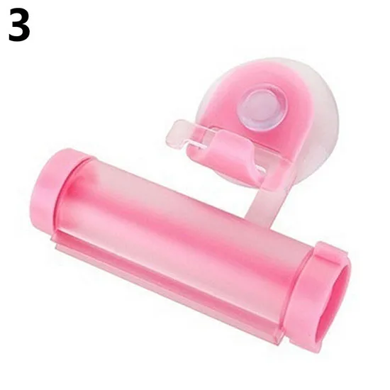 

1Pcs Practical Toothpaste Suction Cup Hook Useful Plastic Rolling Tube Squeezer Toothpaste Easy Dispenser Bathroom Holder