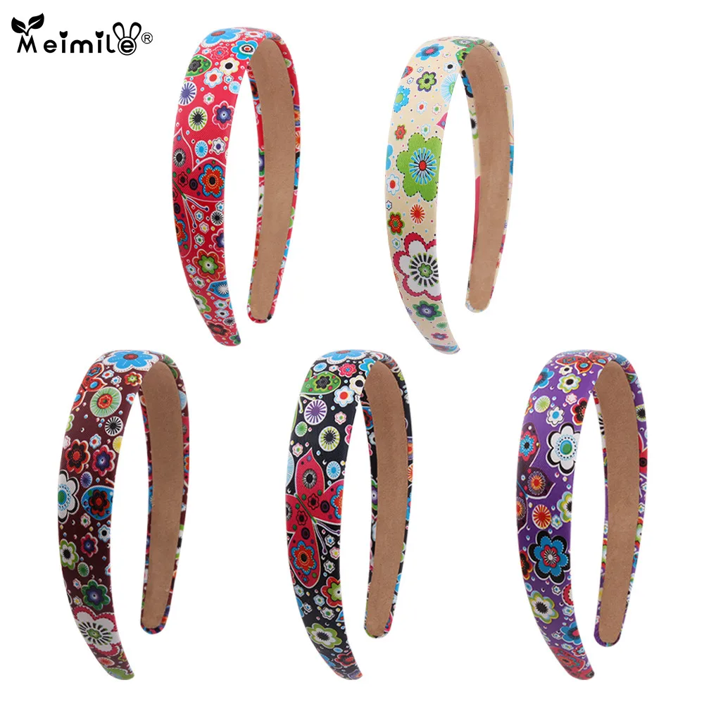 

Refined printed headband handmade hair bands children scrunchie sweet girls hairwear hair accessories cartoon hair hoop gifts