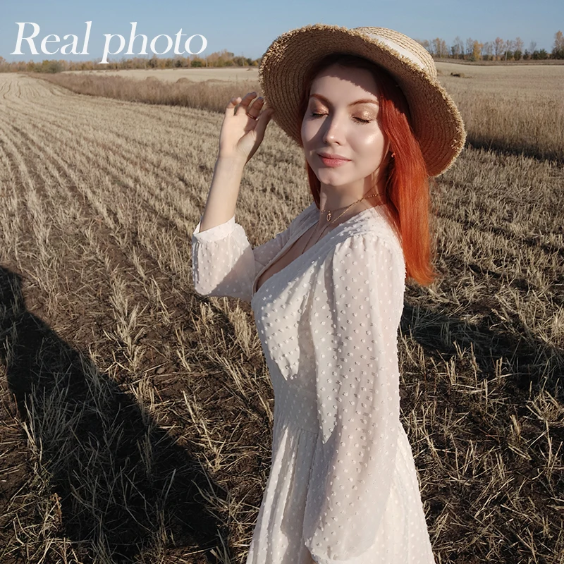 S.FLAVOR шифоновое летнее платье миди с v образным вырезом для женщин в богемном