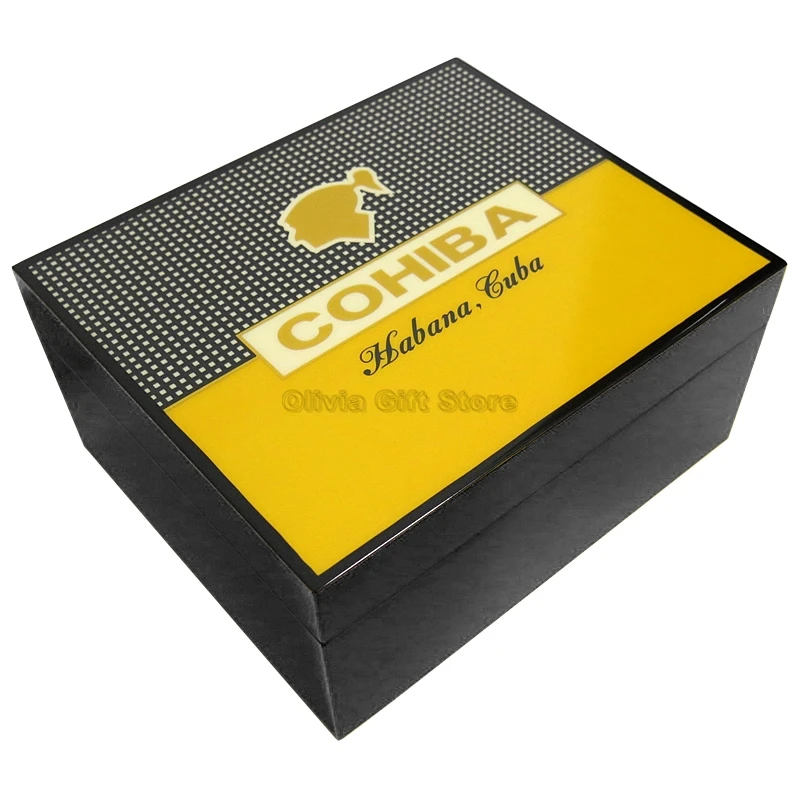 Классическая сигарета Cohiba из желтого и черного кедра увлажнитель для сигары с
