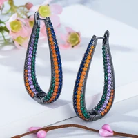 brand high quality new luxury round multicolor enthusiasm jewelry for women fashion wedding daily earring exquisite jewelry