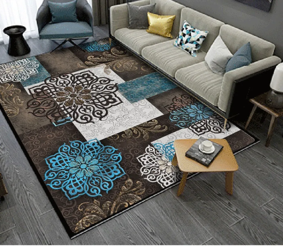 High end Ретро европейские классические узор HD ковер половой коврик из ПВХ