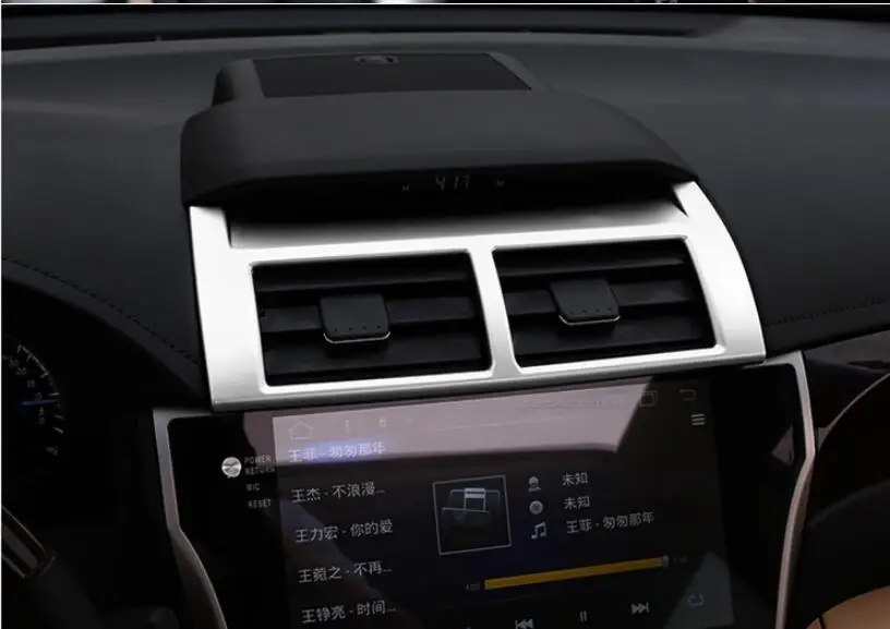 Для Toyota Camry 2012 2013 матовый сбоку Кондиционер AC на выходе Vent автомобильные аксессуары крышка планки 3 шт./компл