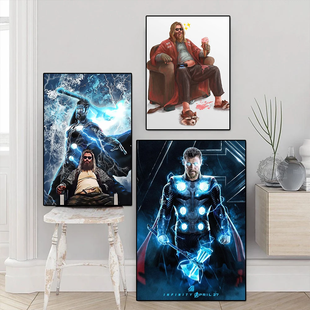 Постер супергероя Тора рагнарока Диснея Локи эндигра холст живопись настенное