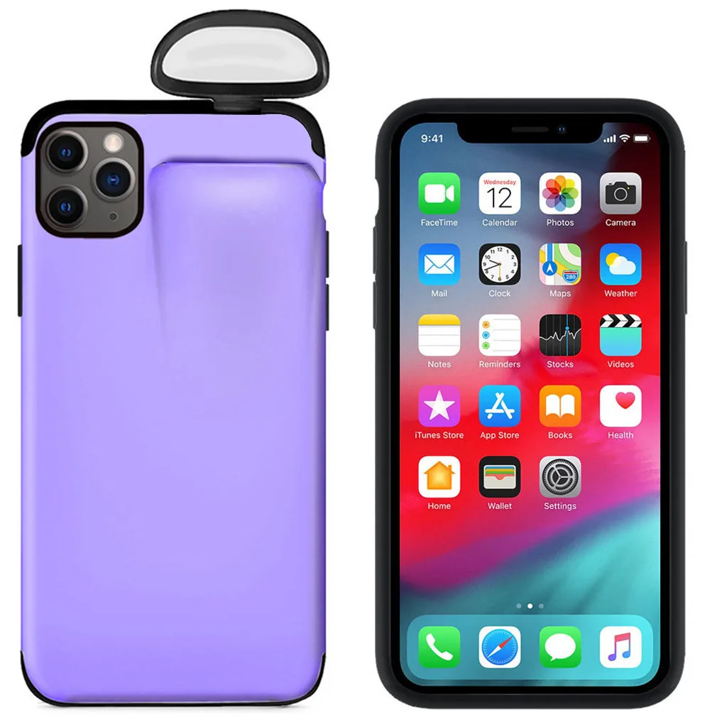 2 в 1 чехол для AirPods для iPhone 11 чехол для iPhone 7 Plus/8 Plus/X/XS Max/11 Pro Max чехол защитный чехол 19 октября