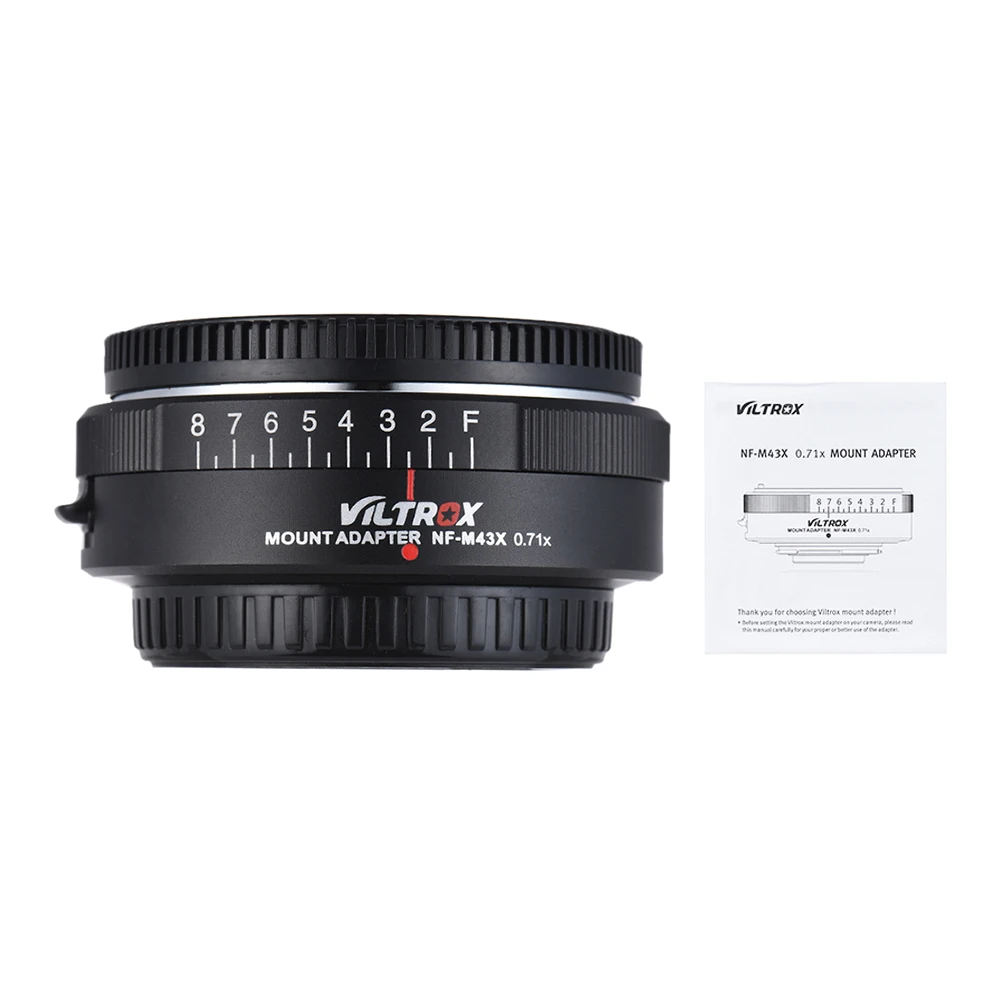 Кольцевой адаптер для крепления объектива Viltrox NF-M43X 0 71x кольцевой редуктор
