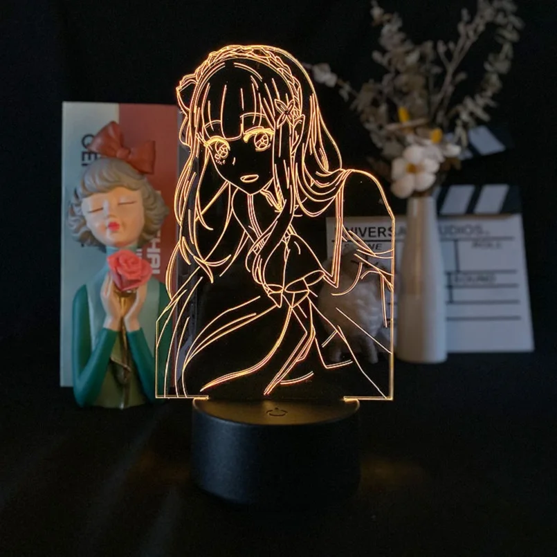 

Светодиодный ночсветильник с подключением, лампа из лавовой ткани для детской комнаты, с 3D эффектом «Re Zero», начальная жизнь в другом мире, но...