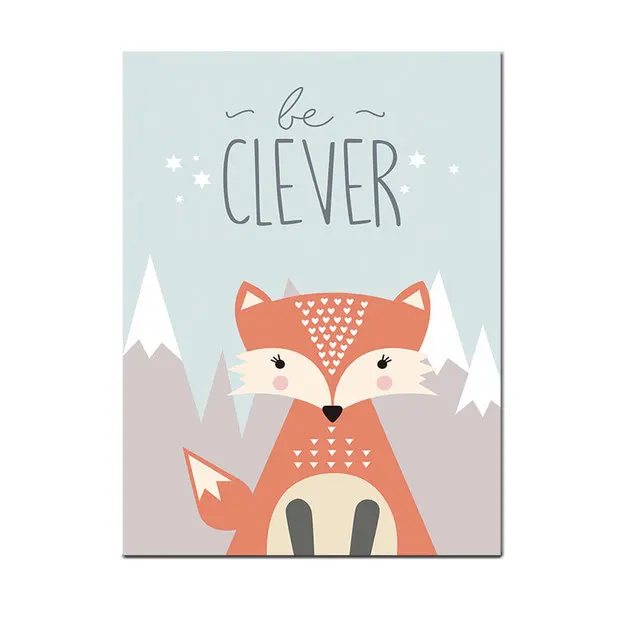 

cute small animal Nordic modern cartoon hand-painted living room children's room frameless painting decorative painting core