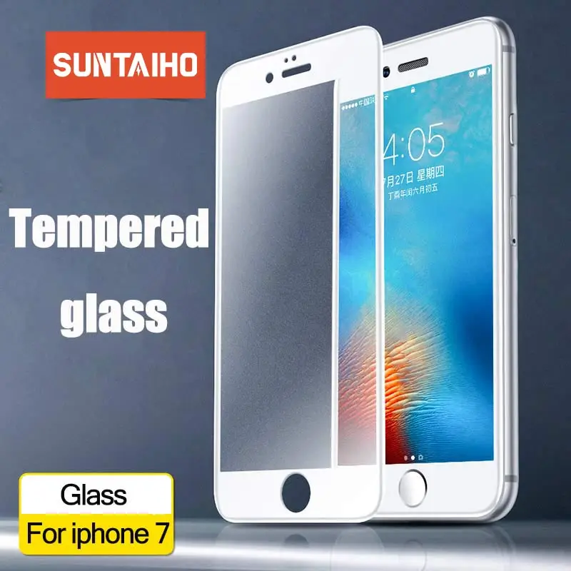 Suntaiho AG матовый анти синий свет закаленное стекло для iPhone 8 Plus отпечатки пальцев