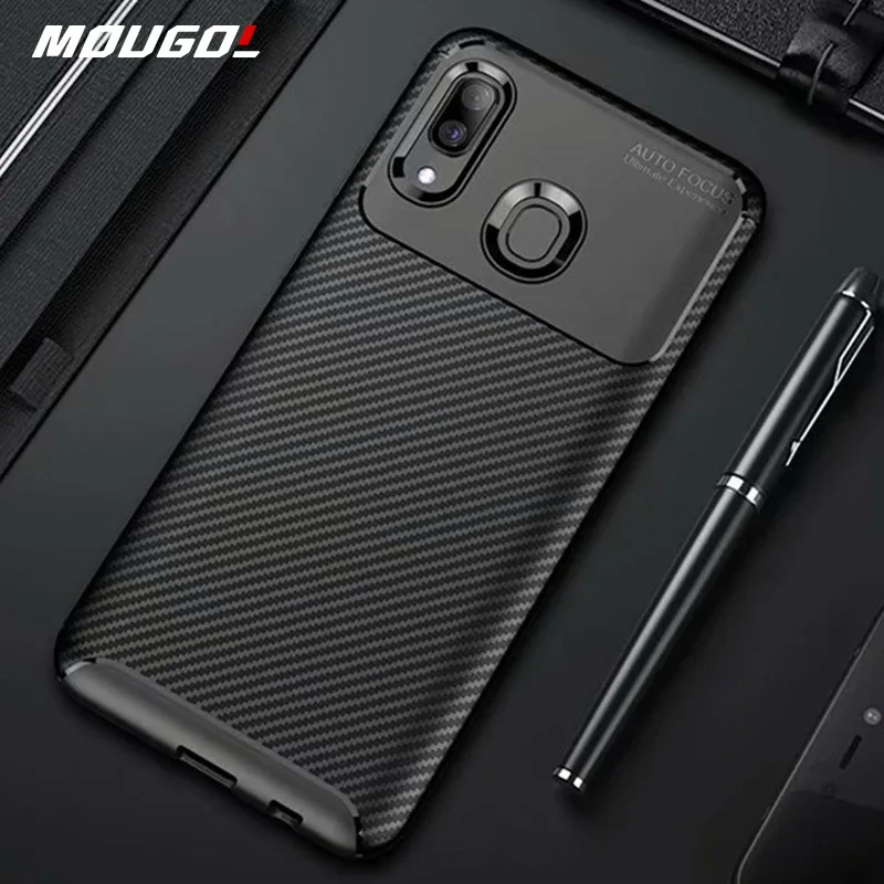 Чехол из углеродного волокна для Samsung Galaxy A40 A30 A20 полностью защитный чехол A 40 30 20