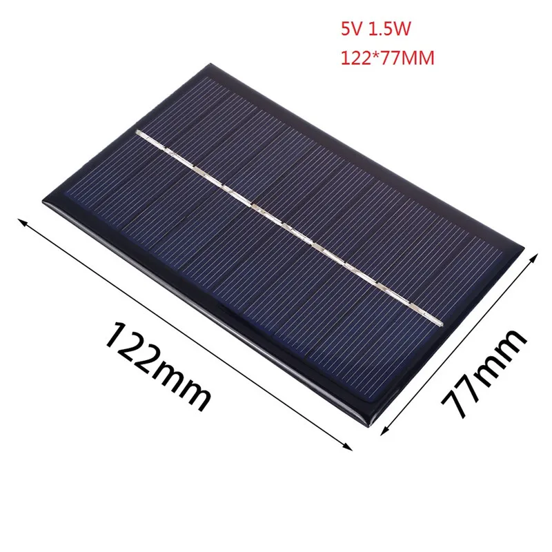 MVPower мини солнечная панель 6 в 1 Вт Солнечная система DIY батарея Зарядные устройства для сотового телефона Портативные 10*60*2,5 мм солнечная батарея - Цвет: 1.5W 5V