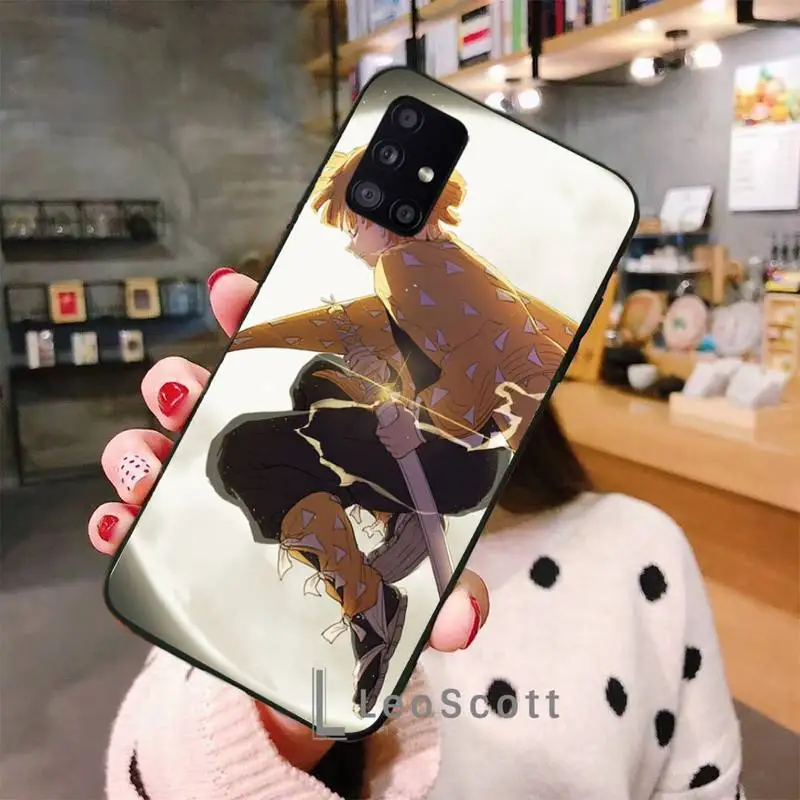 

Demon Slayer Phone Case For Samsung A50 A51 A52 A71 A31 A21S S8 S9 S10 S20 S21 Plus Fe Ultra