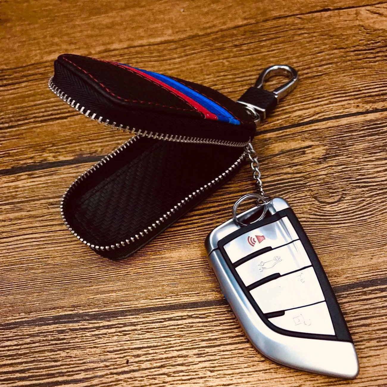 Универсальный Автомобильный ключ чехол из углеродного волокна Интеллектуальный