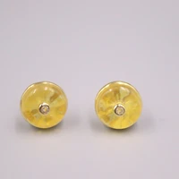 real pure 925 sterling silver earrings beeswax round stud earrings for lovely girls gift