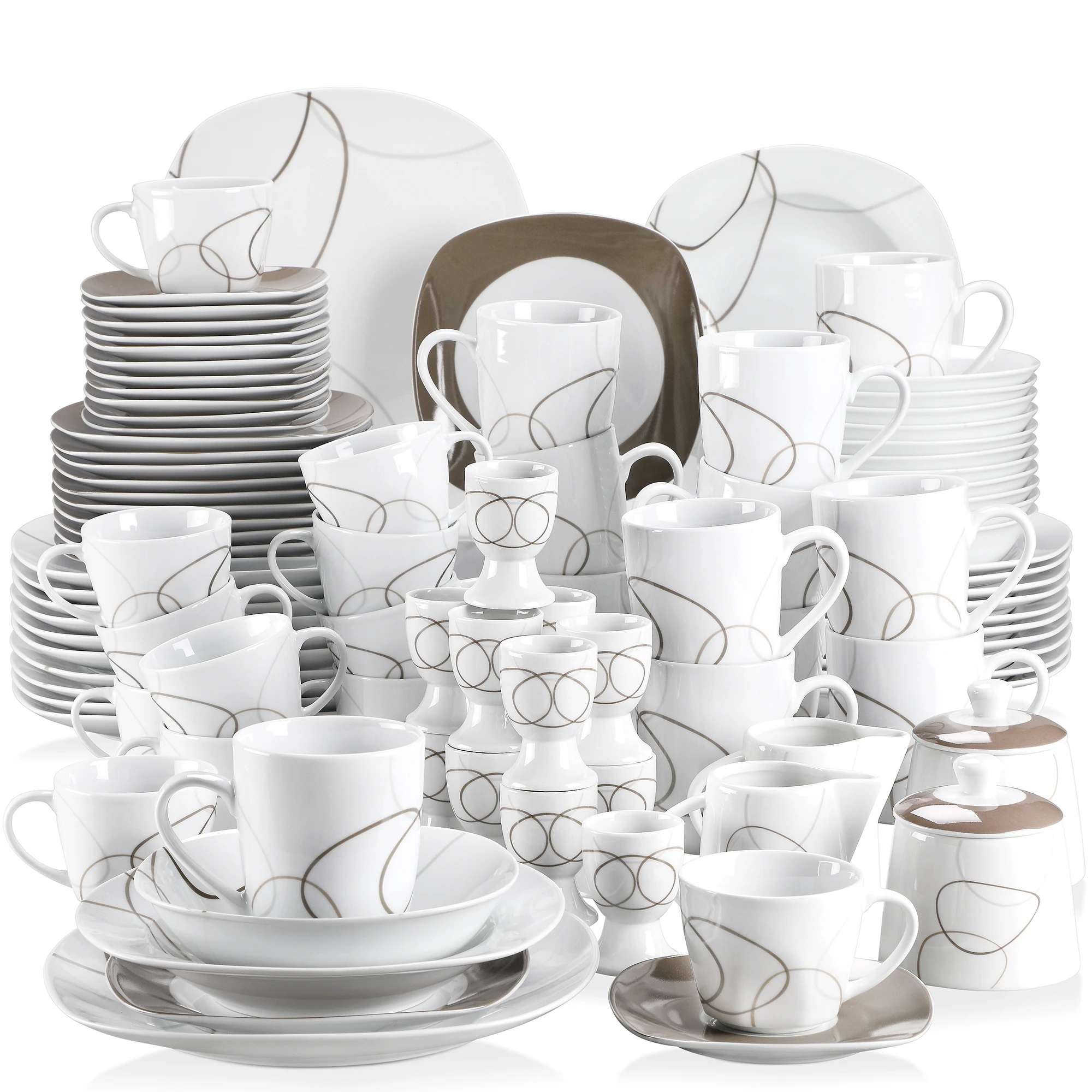 With Egg Cup,cup&saucer,mug,dessert&soup&dinner Plate,bowl,m
