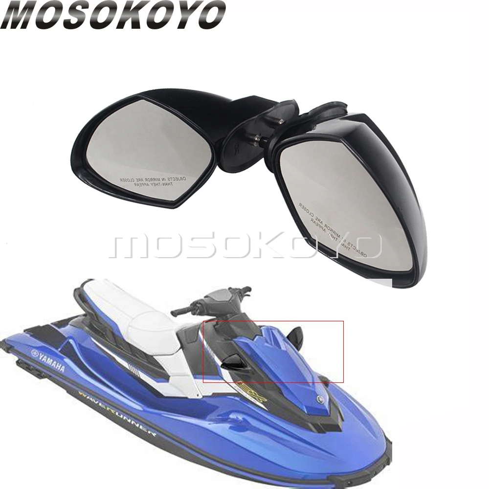 

2pcs Motorboat Side Rear View Mirrors ABS Rearview Mirror For Yamaha WaveRunner VX110 Deluxe VX 110 Sport Cruiser 2005-2009