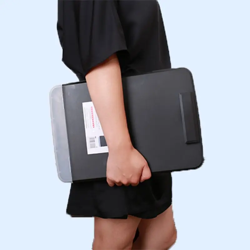 

Classic Multifunctional File Organizer Plastic Clipboard Box Case Folder Office