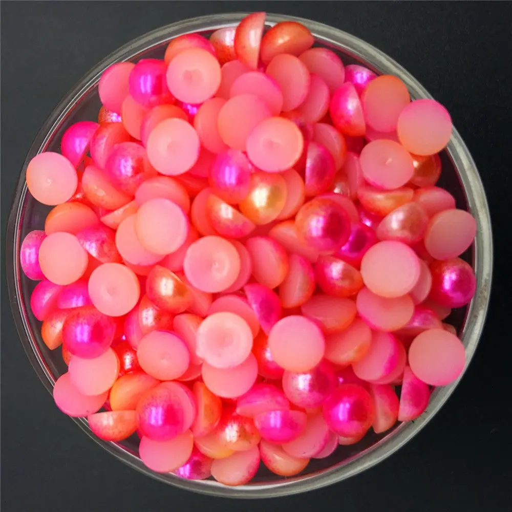 Новинка 200 шт. 5 мм разноцветные полужемчужные бусины плоские для альбома свадьбы