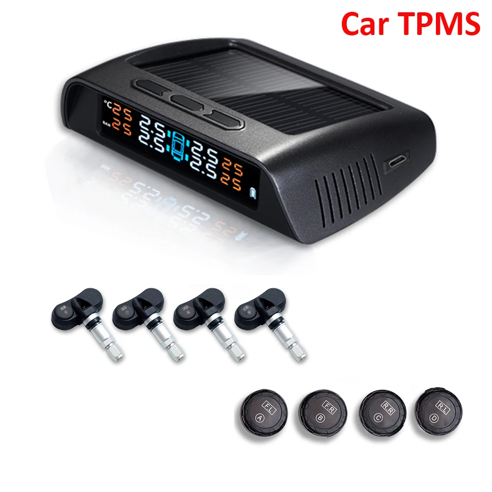 

Умная Автомобильная TPMS система контроля давления в шинах Солнечная энергия цифровой ЖК-дисплей Авто Охранная сигнализация системы давлени...