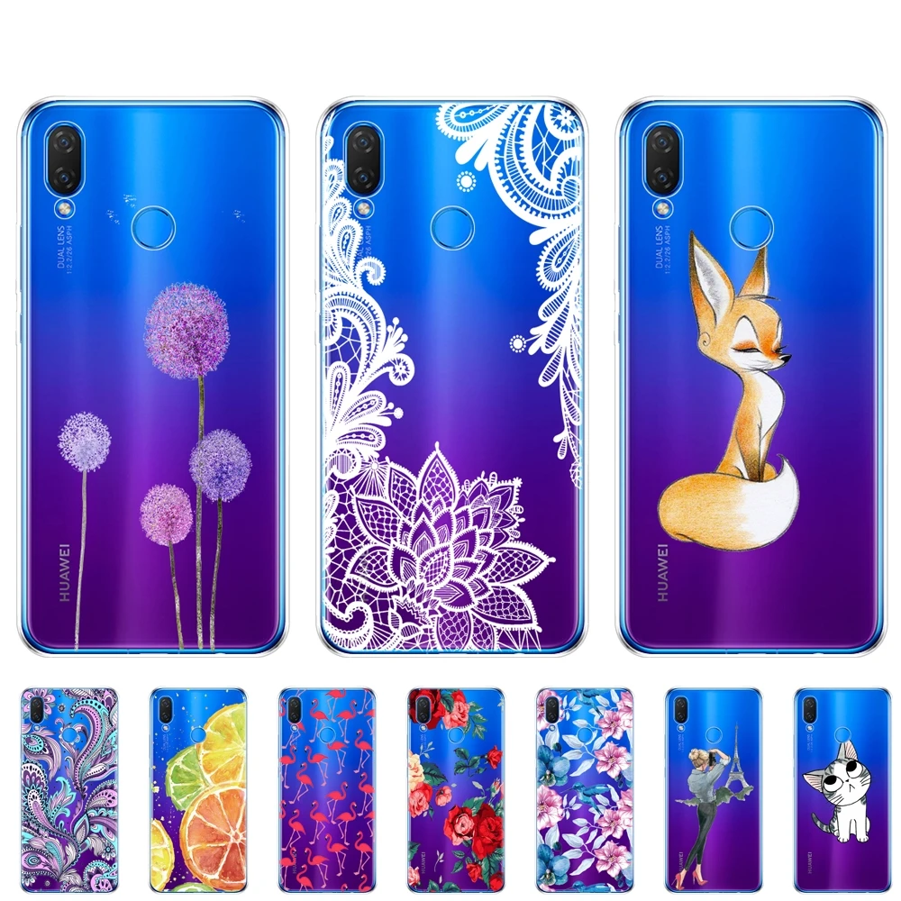 

Case For Huawei Nova 3 3i 3e Phone Case Soft Silicon TPU Cover For Nova3 Nova3i INE-LX2 INE-LX9 Cover Full 360 Protective Shell