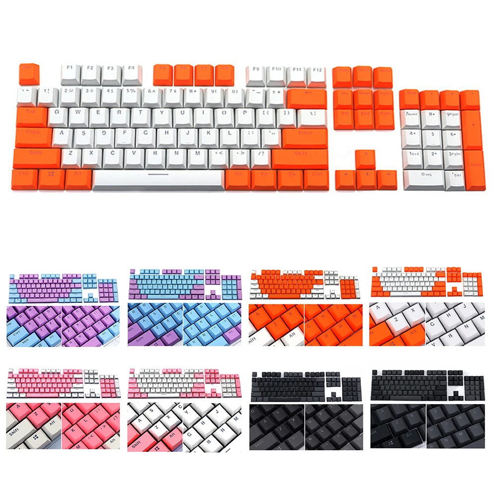 PBT заказной практичный ключ 104 ключ смешанный двойной цвет игровые эргономичные переключатели Компьютерные аксессуары для механической клавиатуры