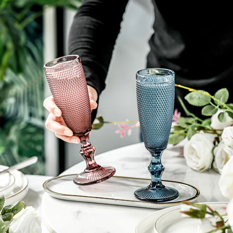

Pearl colored champagne beer cocktail glass red wine glass goblet juice glass.