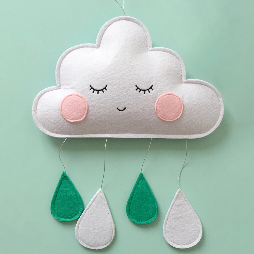Nordic Cloud Raindrop Hanging Ornament Baby Bed Tent Pendant Kids Room Decor hot | Дом и сад