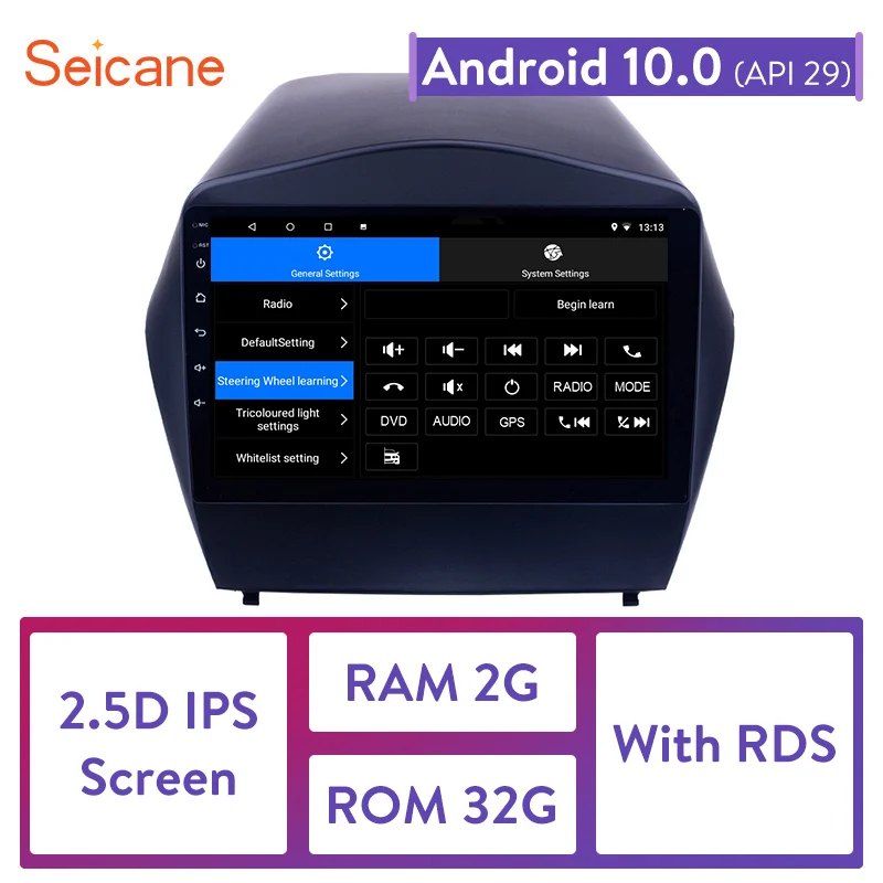 Seicane Android 10 0 IPS автомобильный Радио Мультимедиа Видео плеер Авто Стерео GPS для 2009