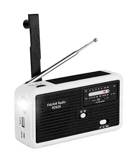 

2021 Multifunctional Hand Crank radio Solar Crank Dynamo Powered Portable AM/FM Weather Radio Outdoor Emergency LED Flashlight