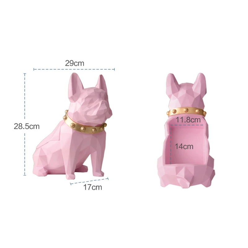 

Dog Figurine Resin Black Dog Tissue Holder Craft For Kitchen Room Table Top Home Decor Modern Creative Geometric Dog Tissue Box