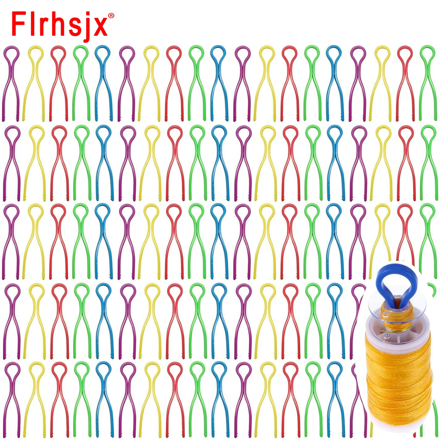 FLRHSJX 10/30 шт. 2 64 дюймов катушки для шитья клипсы смешанных цветов Длинные зажим
