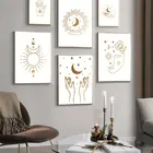 Современное художественное изображение, домашний декор, настенное искусство, картина из мультфильма, Луна, постеры 