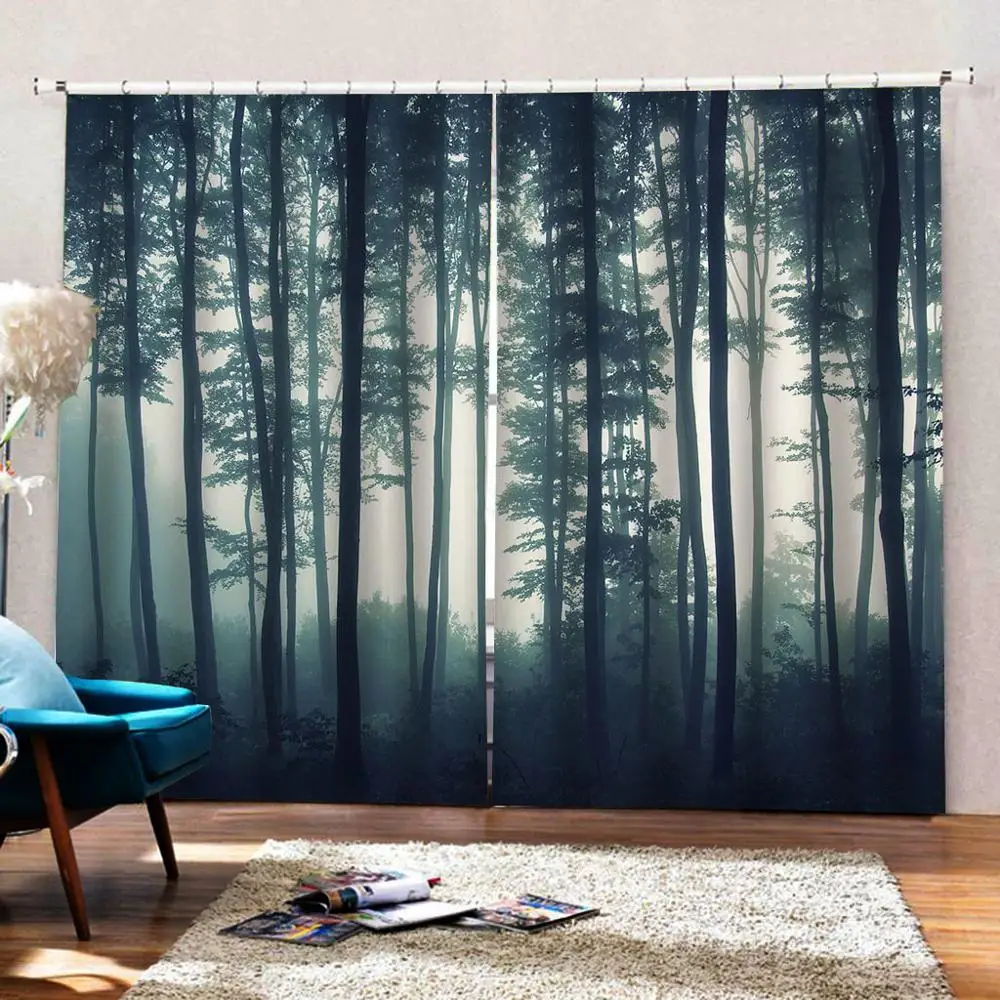 Пользовательские 3D занавески роскошные светонепроницаемые оконные зеркальные