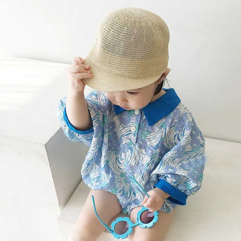 

2020 Autumn Baby Bodysuits Girls Flower Baby Bodysuit Children Hoody Bodysuit