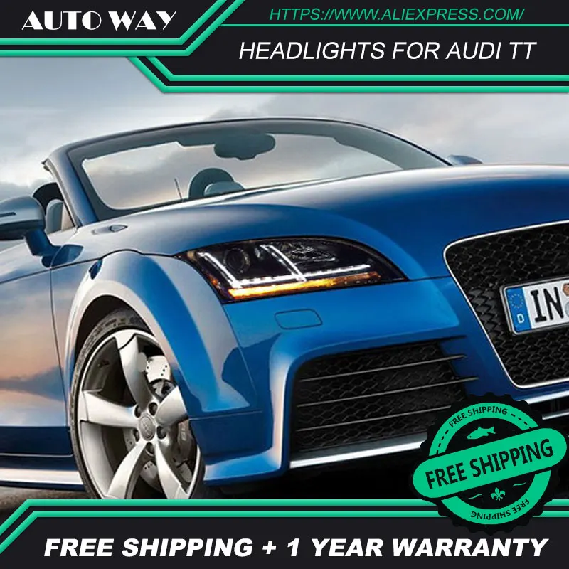 Автомобильный Стайлинг Головной фонарь чехол для Audi TT 2006 2014 lefar светодиодные фары
