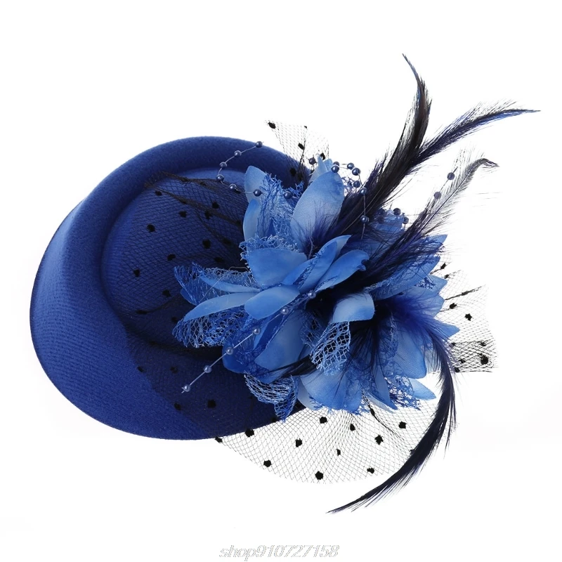 

Fascinator Hats Headband Womens Feather Flower Brides Hair Accessories Wedding N18 20 Dropshipping