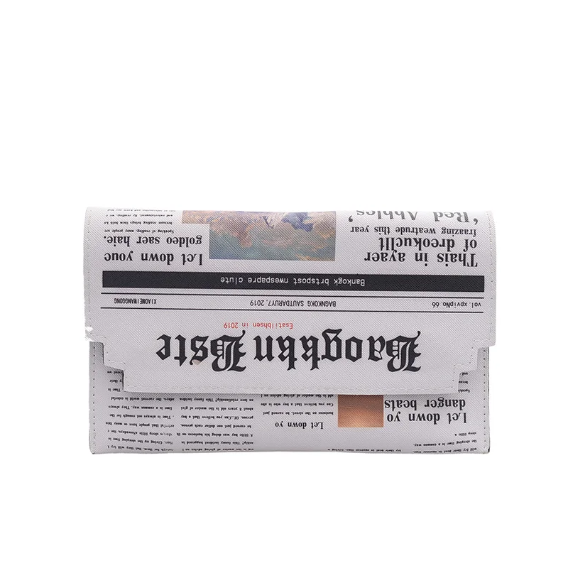 Газеты с принтовым дизайном кросс боди 2019 сумка для Для женщин Повседневное