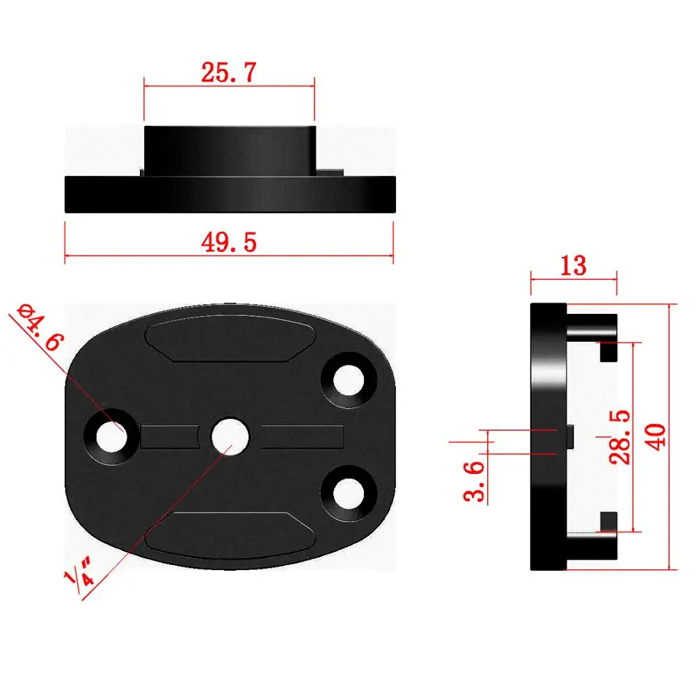 

Aluminum Flat Surface Tripod Mount Adapter for All Gopro Hero 5 4 3 / SJcam / Yi Action Cameras with 1/4 Screw Hole Accessory