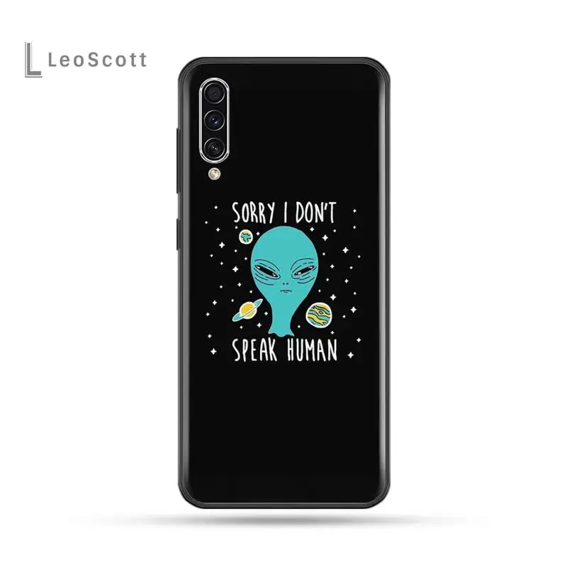 

Aesthetics Cute Cartoon alien space Phone Case For Samsung A20 A30 30s A40 A7 2018 J2 J7 prime J4 Plus S5 Note 9 10 Plus
