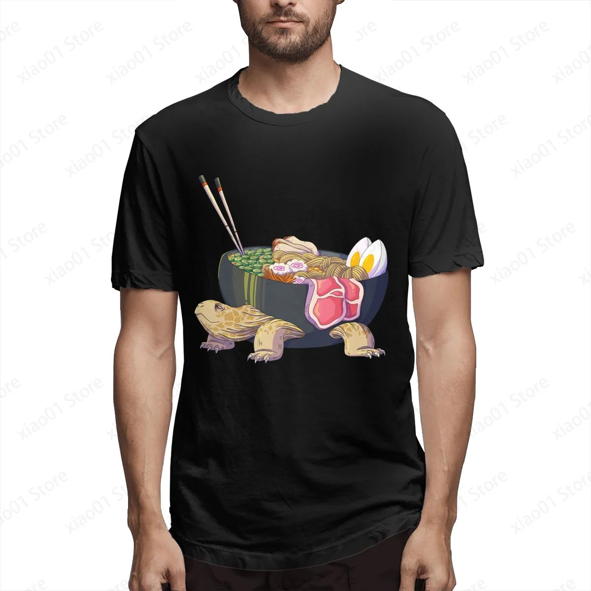 

Ramen Tortoise T Shirt Men Women Graphics Harajuku T-Shirt Creativity Short Sleeve Tee Tops