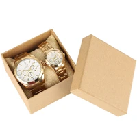 luxury stainless steel watches for women men quartz wristwatches luminous pointers couple watch birthday gift