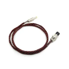 Hand made 1.2M GX16 2Pin to 5.5*2.1mm / 5.5*2.5mm DC Power supply cable for linear PSU