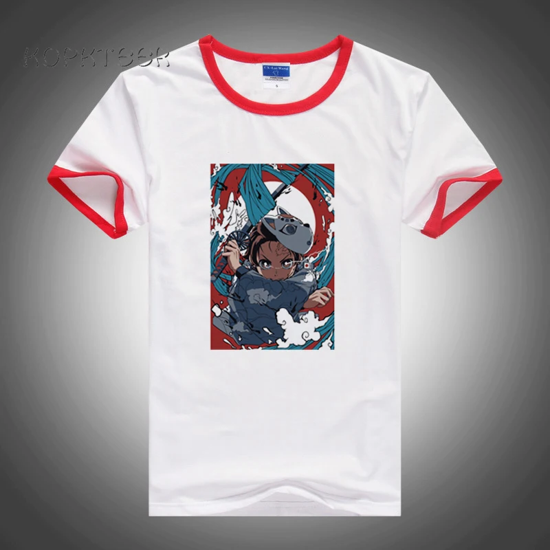 

Japanese Anime Men Hot Demon Slayer Tshirt Graphic Top Tees Streetwear Punk Kimetsu No Yaiba T Shirt Clothes Unisex Funny Tops