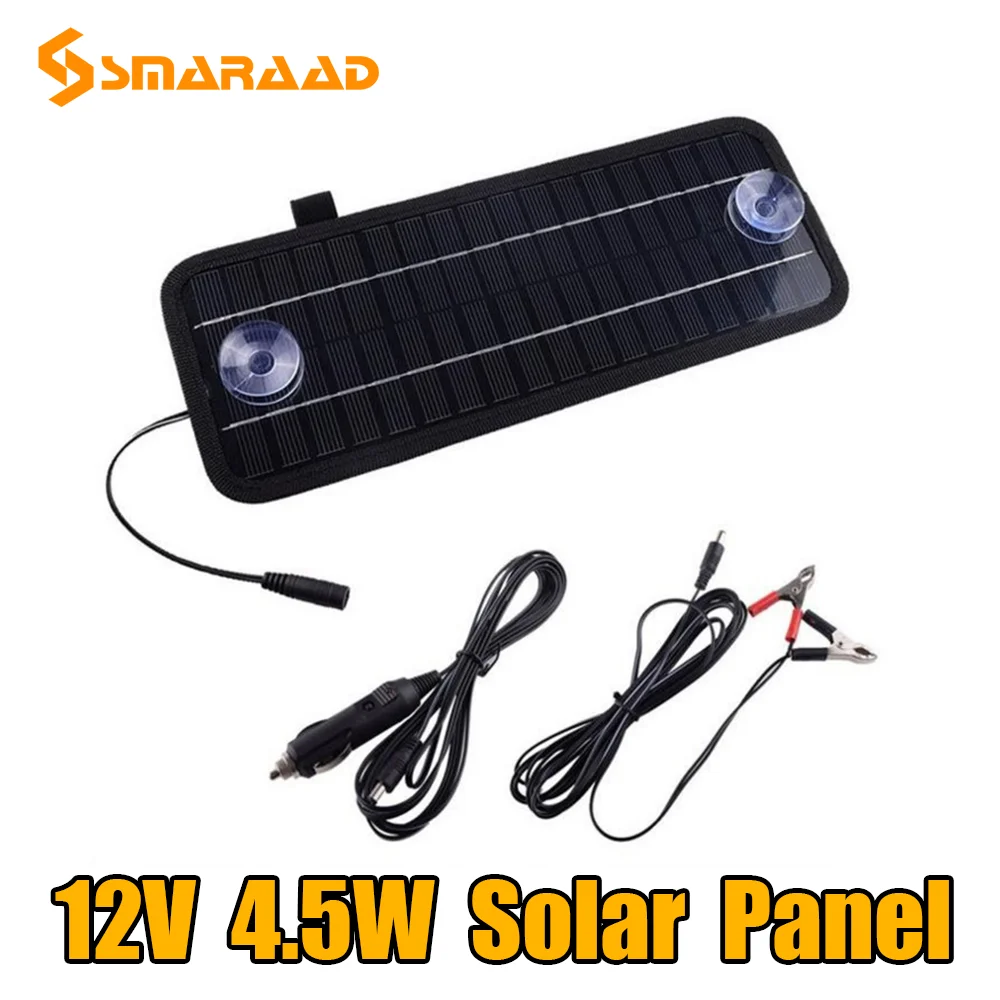 

4.5W 12V Solar Cell Polycrystalline Solar Panel DIY Solar Toy Panel Charger for Car RV Boat Home Roof Vans Camping Solar Battery
