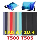 Тонкий чехол для Samsung Galaxy tab A 7 10,4 ''2020 T500 T505 чехол Магнитный умный чехол из ТПУ для Samsung A7 10,4 T500