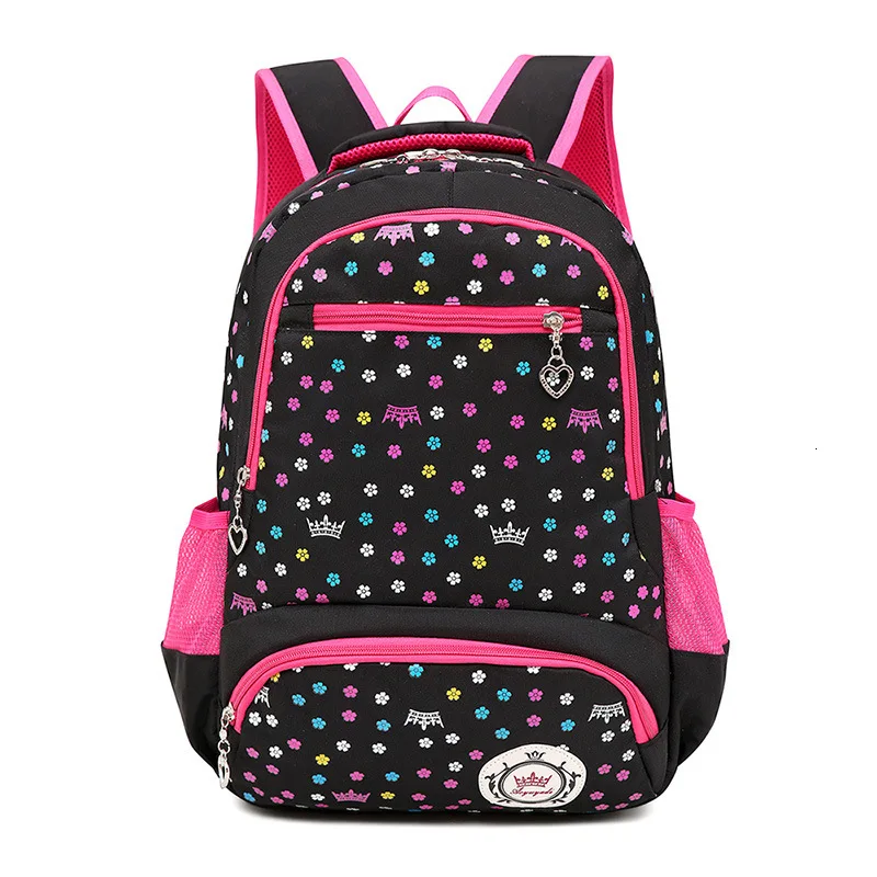 printing Schoolbag Dot Children School Bags for Girls Orthopedic Backpack princess school Backpack Kids Satchel Mochila Infantil