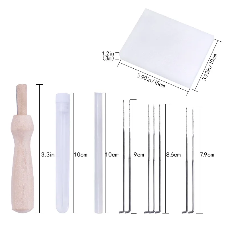 25 цветов набор инструментов для валяния из шерсти и войлока волокнистого