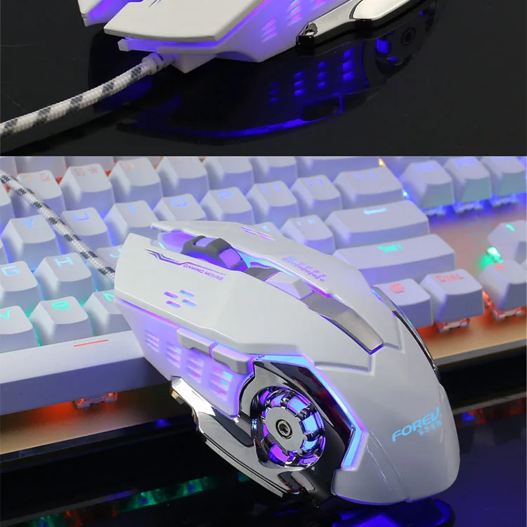 Игровой Мышь Проводная компьютерная клавиатура светиться макро