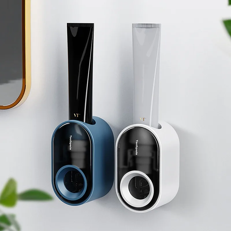 Toothpaste Squeezer Bathroom Accessories Automatic Toothpaste Dispenser WallMount Dust-proof Toothbrush Holder Storage organizer